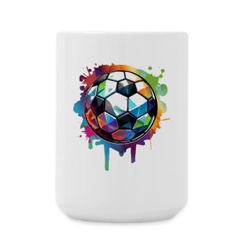 Colorful Urban Football Graffiti with Light Reflections - Large Mug 440 ml - white - Front