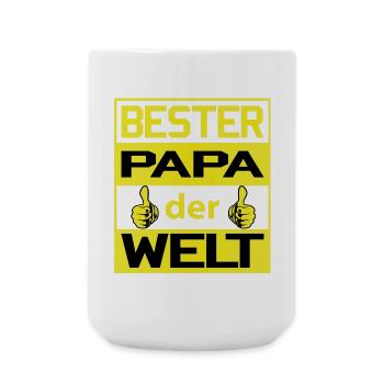 Bester Papa der Welt - stolz zum Zeigen - Große Tasse 440 ml - Weiß - Vorne
