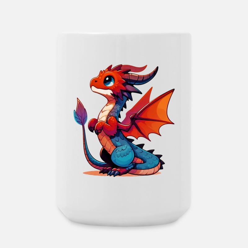 Drache - Große Tasse 440 ml - Weiß