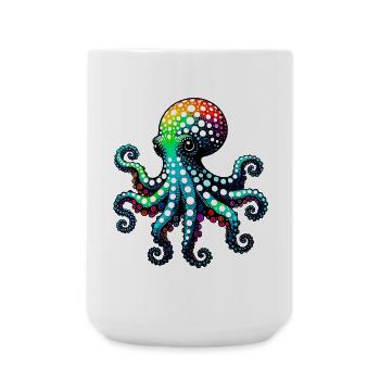 Krake - Große Tasse 440 ml - Weiß - Vorne
