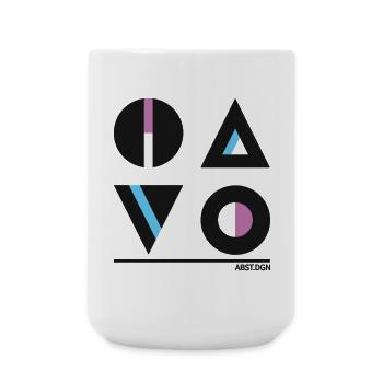 Abstract Geometry Design - Stylish Fashion - Large Mug 440 ml - white - Front