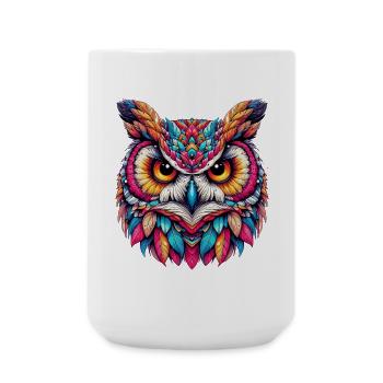 Eule - Große Tasse 440 ml - Weiß - Vorne