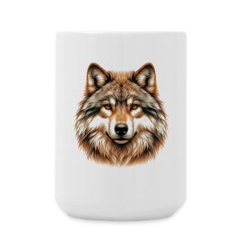 Wolf - Large Mug 440 ml - white - Front
