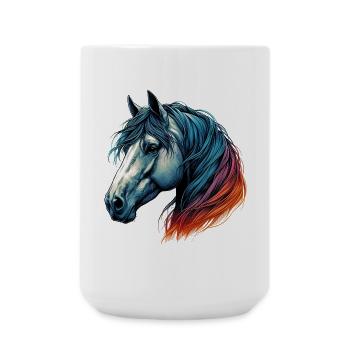 Pferd - Große Tasse 440 ml - Weiß - Vorne