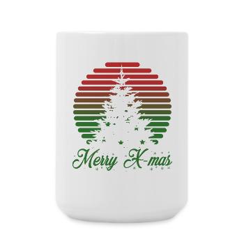 Merry X-mas - Große Tasse 440 ml - Weiß - Vorne
