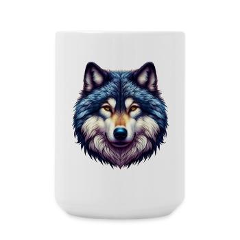 Wolf - Große Tasse 440 ml - Weiß - Vorne