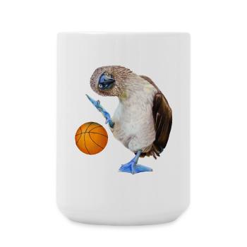 Basket-ball à pieds bleus - Grande tasse 440 ml - blanc - Devant