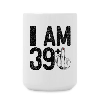 Noir Middle Finger: Red Fingertip - Large Mug 440 ml - white - Front