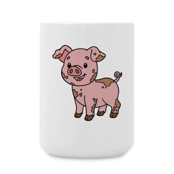 Cochon - Grande tasse 440 ml - blanc - Devant