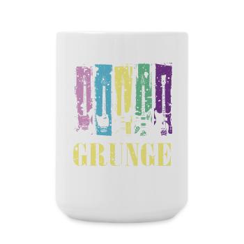 Grunge Guitar Color Pop Rock Vintage Style - Large Mug 440 ml - white - Front