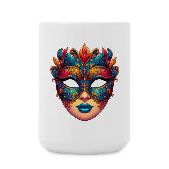 Venice Carnival Mask - Large Mug 440 ml - white - Front