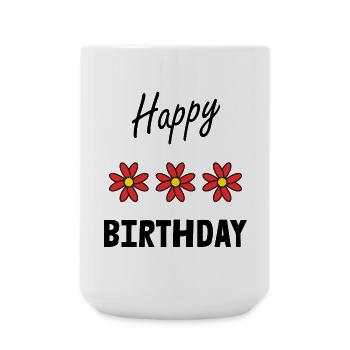 ALLES GUTE ZUM GEBURTSTAG. ALLES GUTE ZUM GEBURTSTAG. JAHRESTAG. - Große Tasse 440 ml - Weiß - Vorne