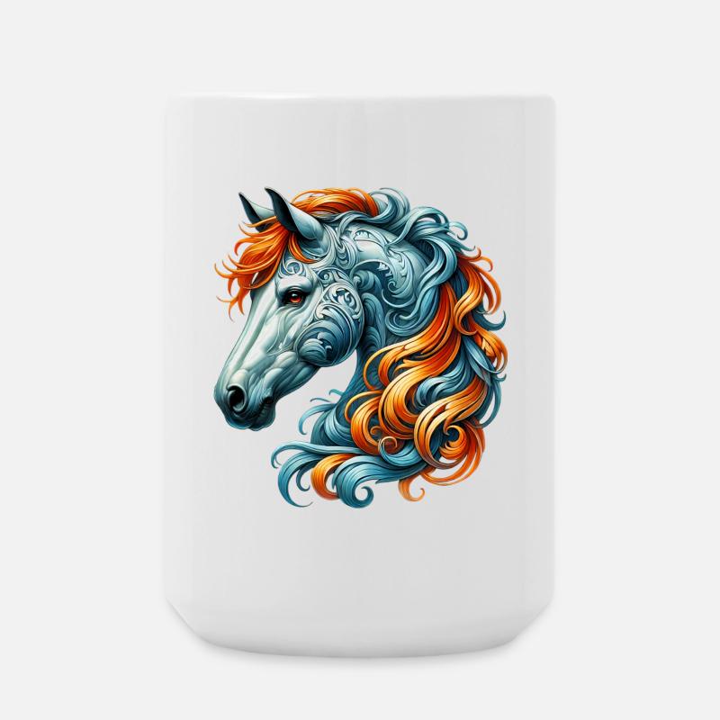 Cheval - Grande tasse 440 ml - blanc