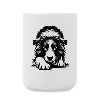 Border Collie - Large Mug 440 ml - white - Front