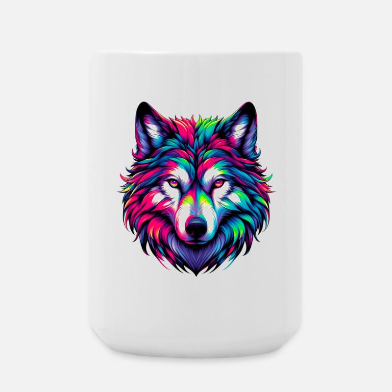 Wolf - Große Tasse 440 ml - Weiß