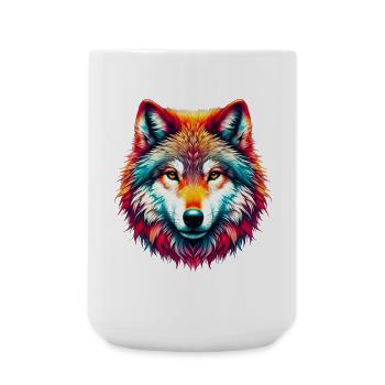Wolf - Large Mug 440 ml - white - Front