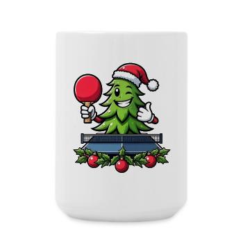 Table Tennis Christmas Tree Costume Christmas Tree - Large Mug 440 ml - white - Front