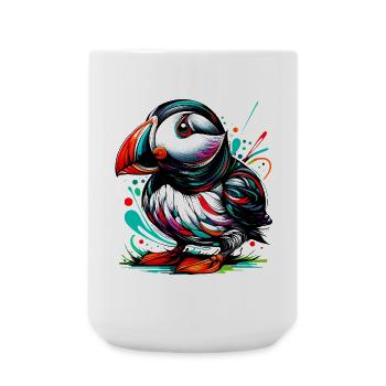 Papageitaucher - Große Tasse 440 ml - Weiß - Vorne