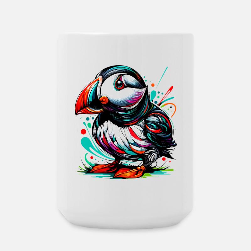 Papageitaucher - Große Tasse 440 ml - Weiß