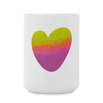 Heart Watercolor Symbol Love Painting Love Wedding - Large Mug 440 ml - white - Front