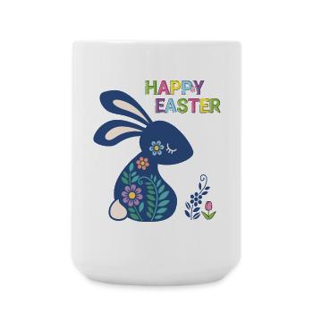 Osterhase Happy Easter - Große Tasse 440 ml - Weiß - Vorne