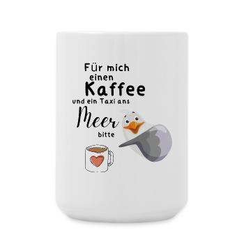 Für mich einen Kaffee - Große Tasse 440 ml - Weiß - Vorne