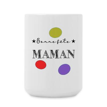 MOM. MOTHER'S DAY. HAPPY MOTHER'S DAY - Large Mug 440 ml - white - Front