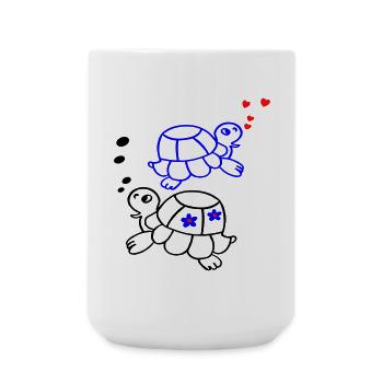 Schildkröten im Meer - Große Tasse 440 ml - Weiß - Vorne