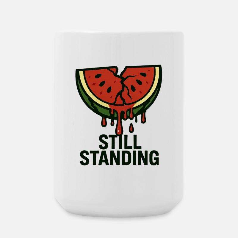 Wassermelone - Still Standing - Große Tasse 440 ml - Weiß