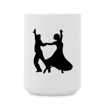 danse de danse de couples de danse - Grande tasse 440 ml - blanc - Devant