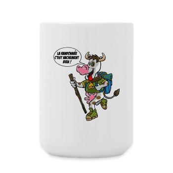 la vache en randonnée - Grande tasse 440 ml - blanc - Devant