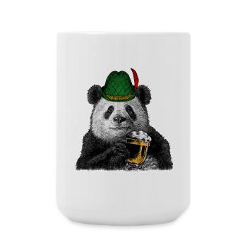 Panda à la bière / Drôle, humour - Grande tasse 440 ml - blanc - Devant