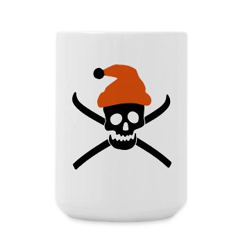 Ski - Große Tasse 440 ml - Weiß - Vorne