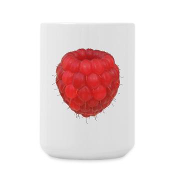 Modèle de grappe de framboises - Grande tasse 440 ml - blanc - Devant