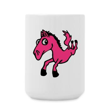 Krasses Pferd - Große Tasse 440 ml - Weiß - Vorne