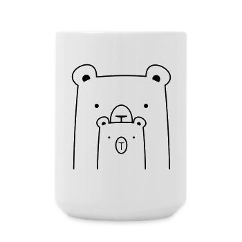 ours ours ours polaire ours brun I idée cadeau - Grande tasse 440 ml - blanc - Devant