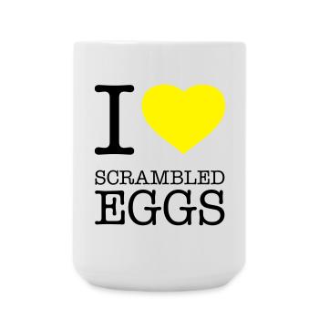 I LOVE SCRAMBLED EGGS Rührei - Large Mug 440 ml - white - Front