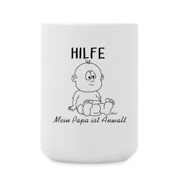Hilfe Baby Anwalt - Große Tasse 440 ml - Weiß - Vorne