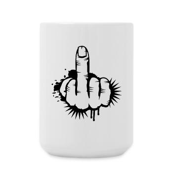 Middle finger Graffiti - Large Mug 440 ml - white - Front
