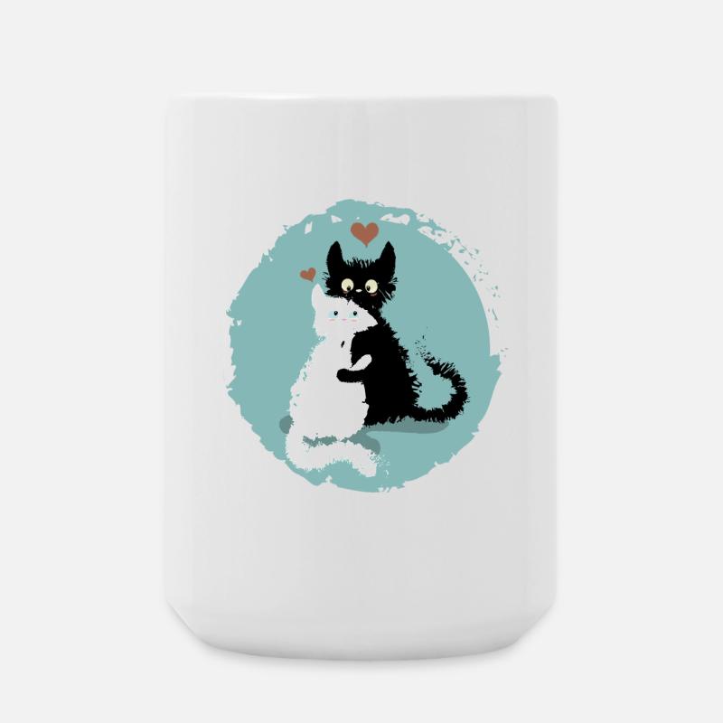 Love Cats - Große Tasse 440 ml - Weiß