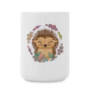 Igel im Winterschlaf - Große Tasse 440 ml - Weiß - Vorne