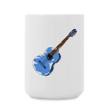 guitare - Grande tasse 440 ml - blanc - Devant