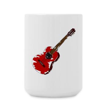 guitare - Grande tasse 440 ml - blanc - Devant