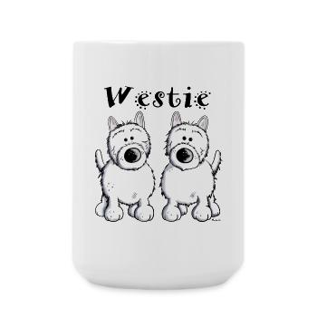 Cute West Highland Terrier - Large Mug 440 ml - white - Front