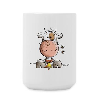 Abenteuerlustige Kuh - Große Tasse 440 ml - Weiß - Vorne