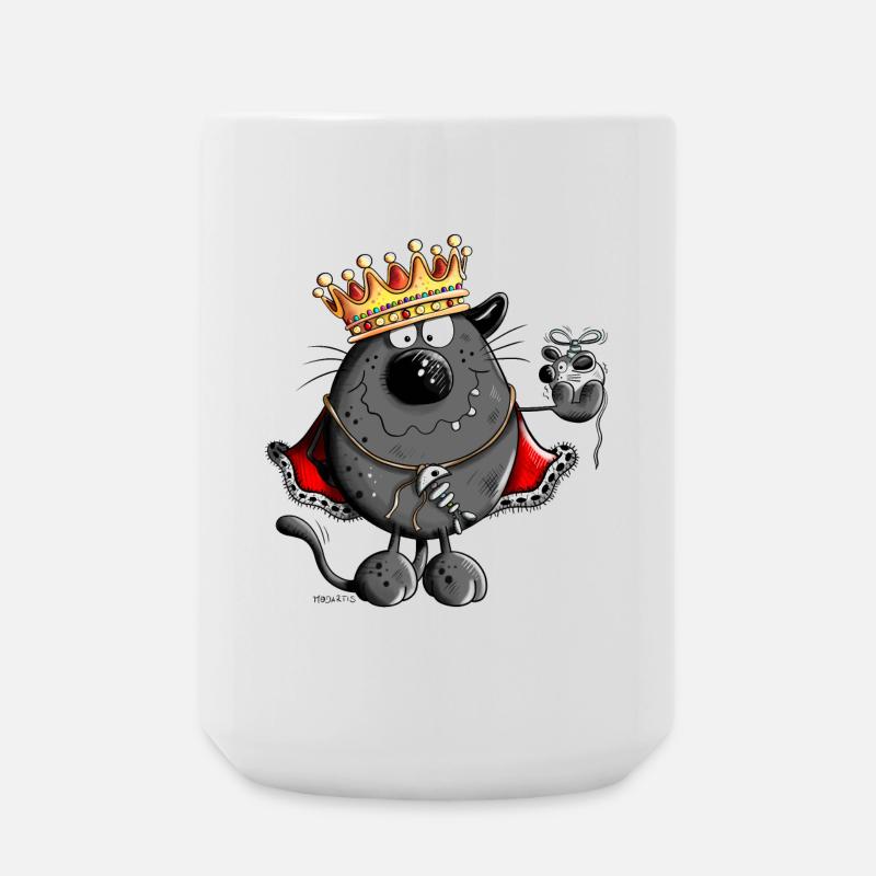 Katzen King - Große Tasse 440 ml - Weiß