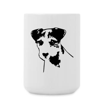Parson Russell Terrier head - Large Mug 440 ml - white - Front