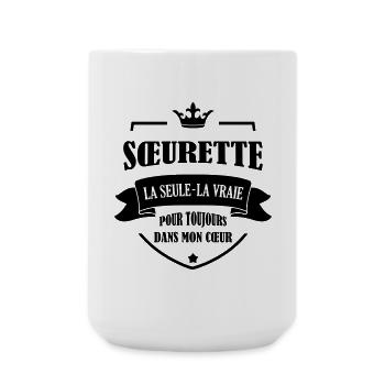 Soeur Soeurette Frère Naissance Bébé Sœur - Grande tasse 440 ml - blanc - Devant