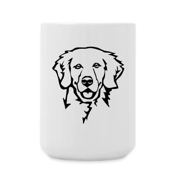 Golden Retriever Kopf - Große Tasse 440 ml - Weiß - Vorne
