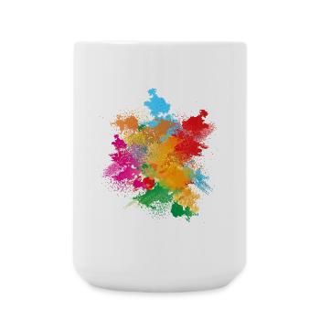 Color powder explosion of colored color powder - Large Mug 440 ml - white - Front